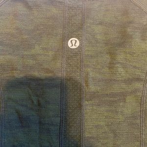 Lululemon Long Sleeve Camo Green Swiftly Top